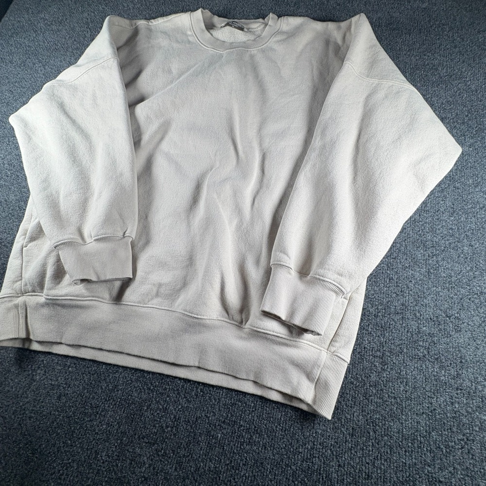 Tuff Athletics‎ Sweatshirt Womens XL Matte Pearl Crewneck Sports Relaxed Fit - Picture 3 of 8